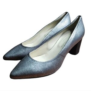 Firenze.Studio Metallic Pewter Pumps Size 6